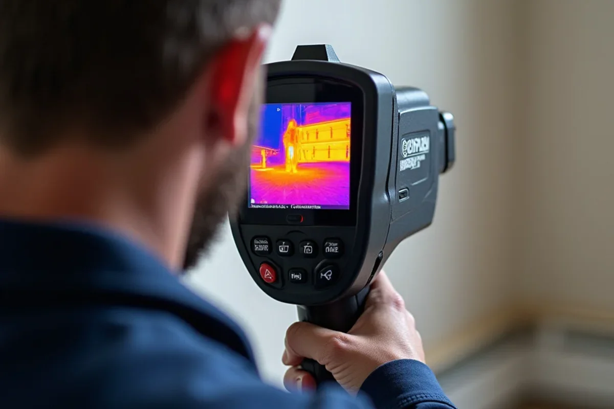 Thermal camera scan detecting hidden moisture and water spread during does homeowners insurance cover water damage florida