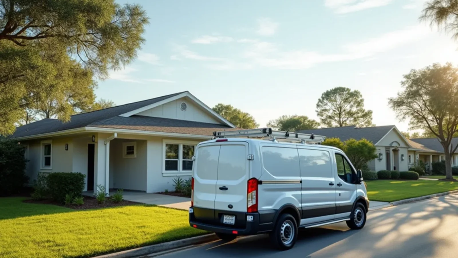 Emergency water damage restoration and structural drying technician working in a Wekiwa Springs FL home